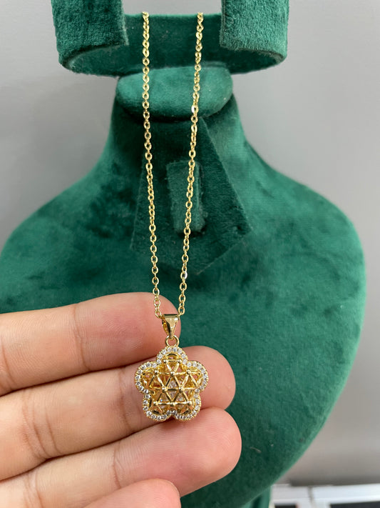 COLLAR ACERO DORADO